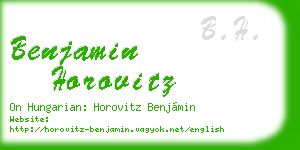 benjamin horovitz business card